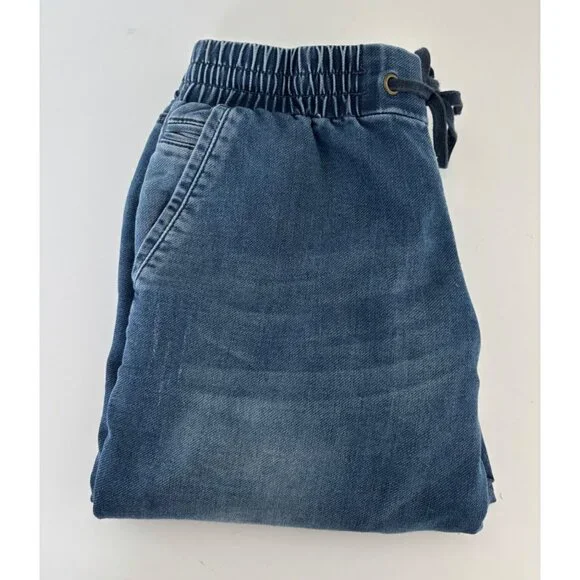 Y2k Jeans Medium Jogger High Waisted Med Wash Distressed Athleisure Streetwear - Picture 9 of 16